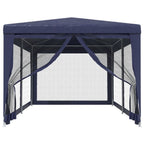 Vidaxl partytent met 6 mesh zijwanden 3x6 m hdpe blauw