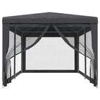 Vidaxl partytent met 6 mesh zijwanden 3x6 m hdpe antracietkleurig
