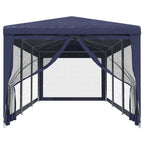 Vidaxl partytent met 8 mesh zijwanden 3x9 m hdpe blauw