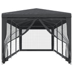 Vidaxl partytent met 8 mesh zijwanden 3x9 m hdpe antracietkleurig