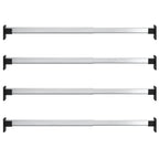 Vidaxl kledingroedes 4 st telescopisch 58-100 cm zilverkleurig