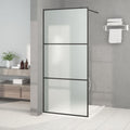 Vidaxl inloopdouchewand 90x195 cm mat esg-glas zwart