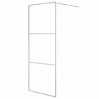 Vidaxl inloopdouchewand 80x195 cm transparant esg-glas zilverkleurig