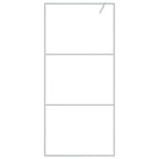 Vidaxl inloopdouchewand 90x195 cm transparant esg-glas zilverkleurig