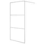 Vidaxl inloopdouchewand 100x195 cm transparant esg-glas zilverkleurig