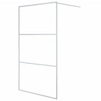 VidaXL Inloopdouchewand 115x195 cm transparant ESG-glas zilverkleurig