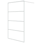 VidaXL Inloopdouchewand 115x195 cm transparant ESG-glas wit