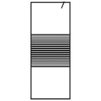 Vidaxl inloopdouchewand 80x195 cm transparant esg-glas zwart