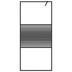 Vidaxl inloopdouchewand 90x195 cm transparant esg-glas zwart