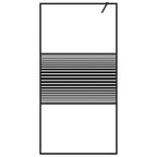 Vidaxl inloopdouchewand 100x195 cm transparant esg-glas zwart
