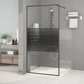 Vidaxl inloopdouchewand 100x195 cm transparant esg-glas zwart