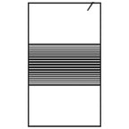 VidaXL Inloopdouchewand 115x195 cm transparant ESG-glas zwart
