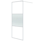Vidaxl inloopdouchewand 80x195 cm transparant esg-glas wit