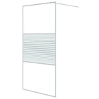 Vidaxl inloopdouchewand 100x195 cm transparant esg-glas wit