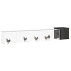 VidaXL Kippenhok 600x91x100 cm gegalvaniseerd staal antracietkleurig