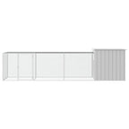 VidaXL Kippenhok 400x91x100 cm gegalvaniseerd staal grijs