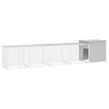 VidaXL Kippenhok 500x91x100 cm gegalvaniseerd staal grijs