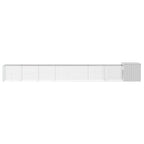 VidaXL Kippenhok 800x91x100 cm gegalvaniseerd staal grijs