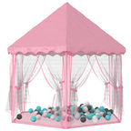 Vidaxl prinsessenspeeltent met 250 ballen 133x140 cm roze