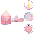 Vidaxl kinderspeeltent met 250 ballen 301x120x128 cm roze