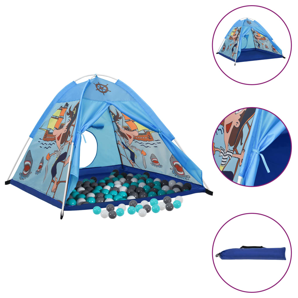 Vidaxl kinderspeeltent met 250 ballen 120x120x90 cm blauw