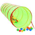 Vidaxl kinderspeeltunnel met 250 ballen 175 cm polyester groen