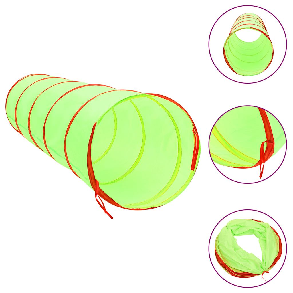 Vidaxl kinderspeeltunnel met 250 ballen 175 cm polyester groen