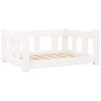 Vidaxl hondenmand 65,5x50,5x28 cm massief grenenhout wit