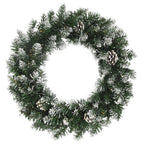 Vidaxl kerstkrans met led-lampjes 60 cm pvc groen