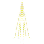 Vidaxl vlaggenmast kerstboom 108 led's warmwit 180 cm
