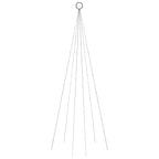 Vidaxl vlaggenmast kerstboom 108 led's koudwit 180 cm