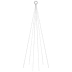 Vidaxl vlaggenmast kerstboom 108 led's blauw 180 cm