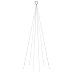 Vidaxl vlaggenmast kerstboom 108 led's meerkleurig 180 cm