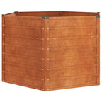 Vidaxl plantenbak verhoogd 129x129x77 cm cortenstaal roestig