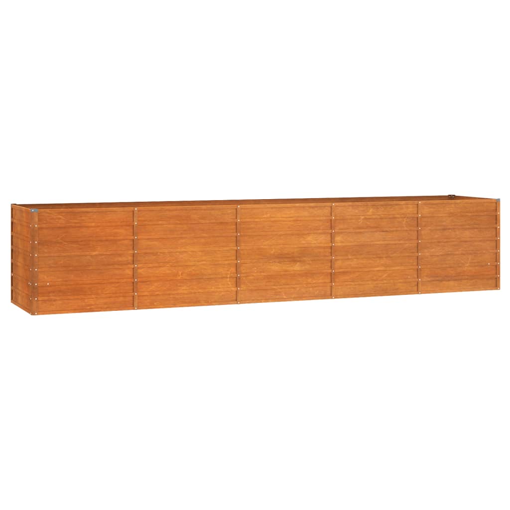 VidaXL Plantenbak verhoogd 400x80x77 cm cortenstaal roestig