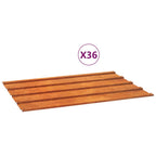 Vidaxl dakpanelen 36 st 60x44 cm cortenstaal roestig