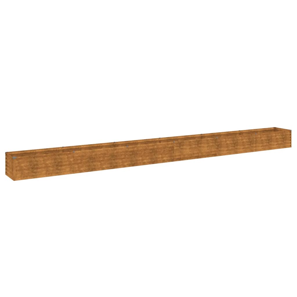 Vidaxl verhoogde tuinbak 580x50x36 cm cortenstaal