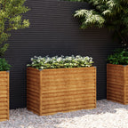 Vidaxl verhoogde tuinbak 100x50x69 cm cortenstaal