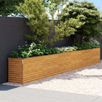 Vidaxl verhoogde tuinbak 578x50x69 cm cortenstaal