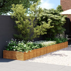 Vidaxl plantenbak verhoogd 482x100x36 cm cortenstaal