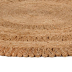 VidaXL Tapijt rond 180 cm gevlochten jute