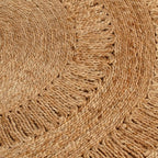 VidaXL Tapijt rond 180 cm gevlochten jute