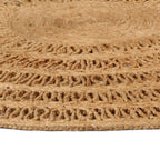 VidaXL Tapijt rond 150 cm gevlochten jute