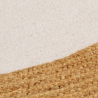 Vidaxl vloerkleed rond gevlochten 120 cm jute en katoen wit en naturel