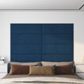 VidaXL Wandpanelen 12 st 3,24 m² 90x30 cm fluweel blauw