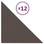 VidaXL Wandpanelen 12 st 0,54 m² 30x30 cm stof taupe