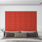 Vidaxl wandpanelen 12 st 0,54 m² 30x15 cm kunstleer rood