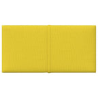 VidaXL Wandpanelen 12 st 0,54 m² 30x15 cm stof lichtgeel