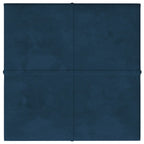 VidaXL Wandpanelen 12 st 1,08 m² 30x30 cm fluweel blauw