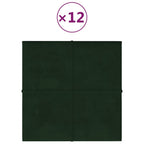 VidaXL Wandpanelen 12 st 1,08 m² 30x30 cm fluweel donkergroen
